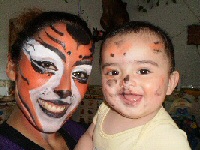 With face paint