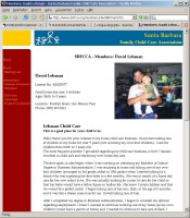 SBFCCA homepage in 2005
